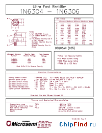 Datasheet 1N6305R производства Microsemi