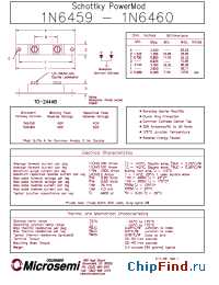 Datasheet 1N6460 производства Microsemi
