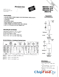 Datasheet 1N6461...1N6468 manufacturer Microsemi