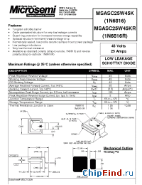 Datasheet 1N6816 manufacturer Microsemi