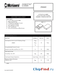 Datasheet 1N6845 manufacturer Microsemi