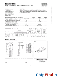 Datasheet 1N980B manufacturer Microsemi