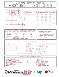 Datasheet 243NQ080 manufacturer Microsemi