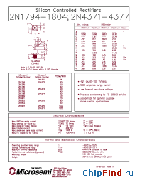 Datasheet 2N1797 manufacturer Microsemi