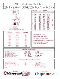 Datasheet 2N1802 manufacturer Microsemi