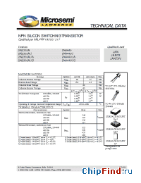 Datasheet 2N2369AUA manufacturer Microsemi