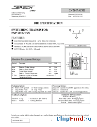 Datasheet 2N29071AWC manufacturer Microsemi