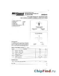 Datasheet 2N5944 manufacturer Microsemi