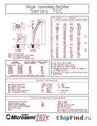 Datasheet 70C50B производства Microsemi