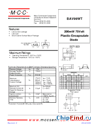 Datasheet BAV99WT manufacturer Microsemi