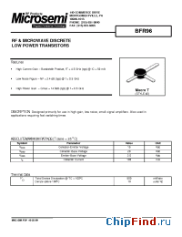 Datasheet BFR96 manufacturer Microsemi