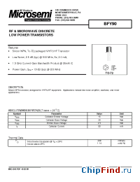 Datasheet BFY90 manufacturer Microsemi