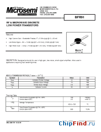 Datasheet BRF91 manufacturer Microsemi