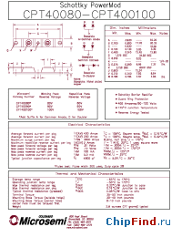 Datasheet CPT400100 производства Microsemi