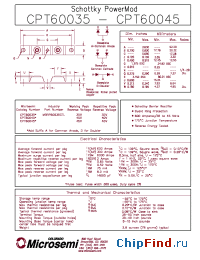 Datasheet CPT60035A manufacturer Microsemi