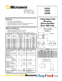 Datasheet ER3A-M manufacturer Microsemi