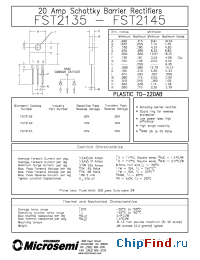 Datasheet FST2145 manufacturer Microsemi