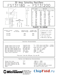Datasheet FST31180 manufacturer Microsemi