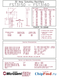 Datasheet FST3150 manufacturer Microsemi