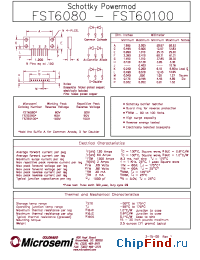 Datasheet FST6090 manufacturer Microsemi