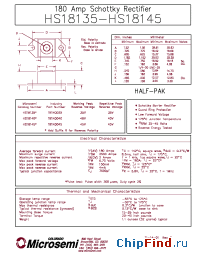 Datasheet HS18140 manufacturer Microsemi