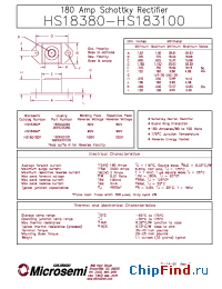 Datasheet HS183100 manufacturer Microsemi