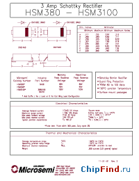 Datasheet HSM380G manufacturer Microsemi