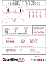 Datasheet HSM5100 manufacturer Microsemi