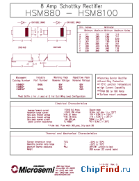 Datasheet HSM8100J manufacturer Microsemi