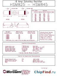 Datasheet HSM835 manufacturer Microsemi