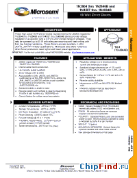 Datasheet JAN1N2825B manufacturer Microsemi