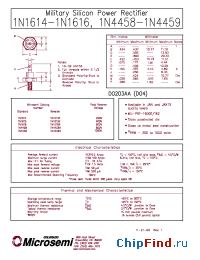 Datasheet JAN1N4458R manufacturer Microsemi