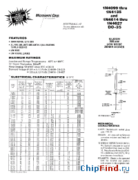 Datasheet JAN1N4614 manufacturer Microsemi