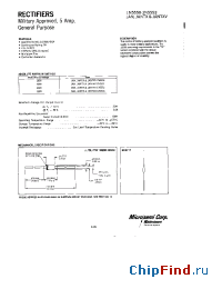 Datasheet JAN1N5550 производства Microsemi