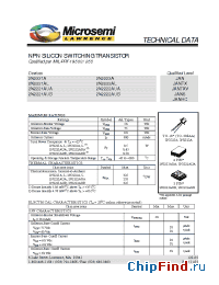 Datasheet JAN2N2221AUA manufacturer Microsemi