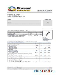 Datasheet JAN2N2609 manufacturer Microsemi