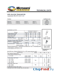 Datasheet JAN2N3498L manufacturer Microsemi