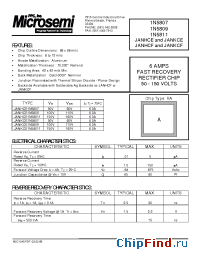 Datasheet JANKCF1N5811 manufacturer Microsemi