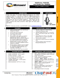 Datasheet JANTX1N3003D производства Microsemi