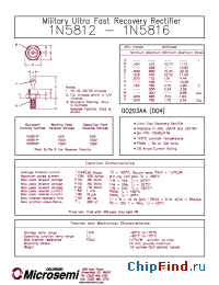 Datasheet JANTX1N5814 manufacturer Microsemi