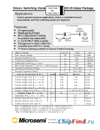 Datasheet JANTXV1N4150 производства Microsemi
