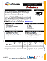 Datasheet LCV01-6 manufacturer Microsemi