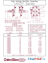 Datasheet LHV37-16 manufacturer Microsemi