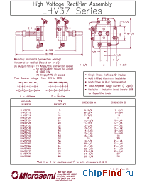 Datasheet LHV37H24 manufacturer Microsemi