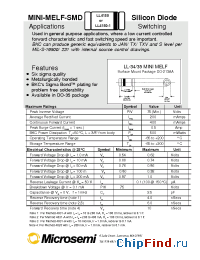 Datasheet LL4150-1 manufacturer Microsemi