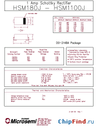 Datasheet MBRS190T3 manufacturer Microsemi