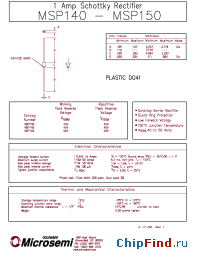 Datasheet MSP140 manufacturer Microsemi