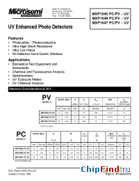 Datasheet MXP1047PC-UV manufacturer Microsemi