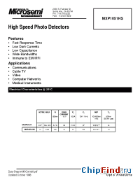 Datasheet MXP1051HS производства Microsemi