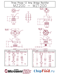 Datasheet MZ400 производства Microsemi